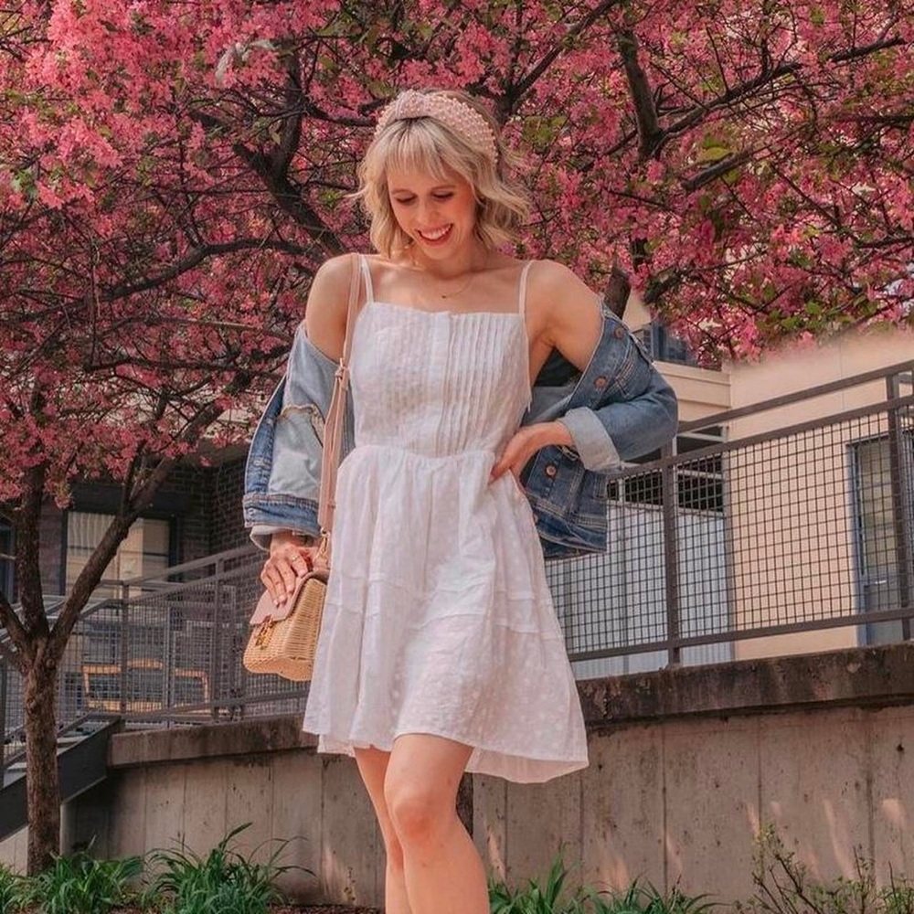 White Eyelet Lace Mini Romper Dress